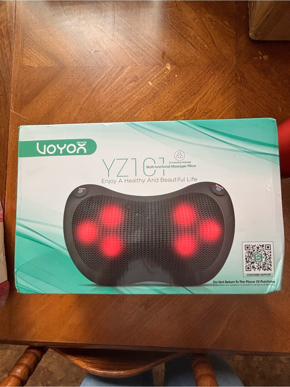 Voyor YZC-71 Multi-Functional Massager Pillow - Black with Red Nodes